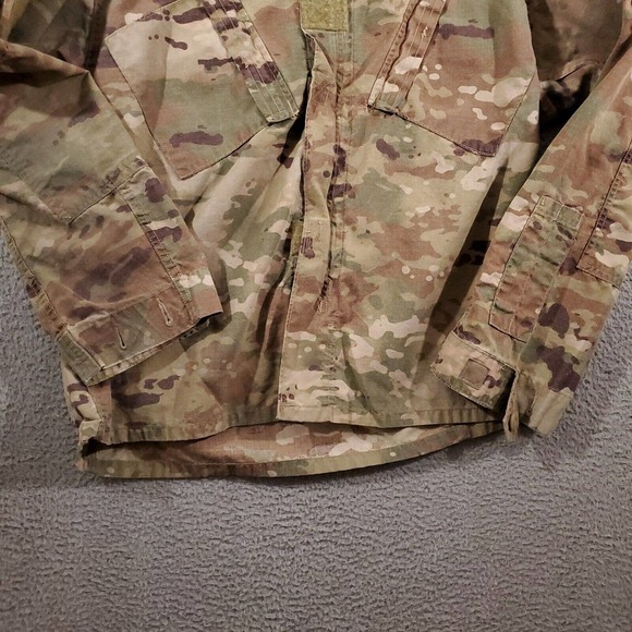 US ARMY Jacket Adult Medium Green Beige Camouflage‎ FR Combat Uniform Coat - Picture 7 of 12